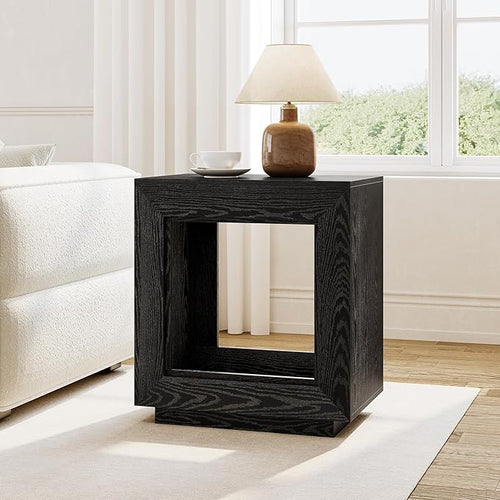 LITTLE TREE End Table with Storage, Set of 2 Wooden Square Side Table